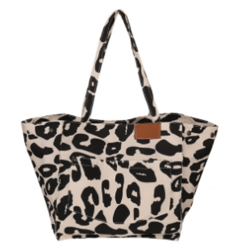 Levoire | Sac de voyage pour femmes léopard grand Beige