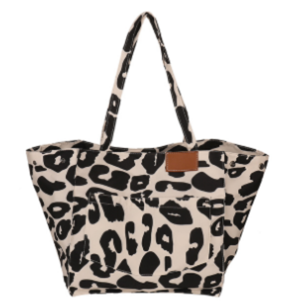 Levoire | Sac de voyage pour femmes léopard grand Beige