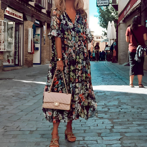 Levoire | Robe Maxi Florale Élégante Robe D'Été