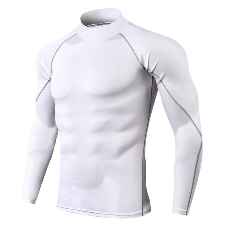 Levoire | T-shirt de sport pour hommes à manches longues Blanc