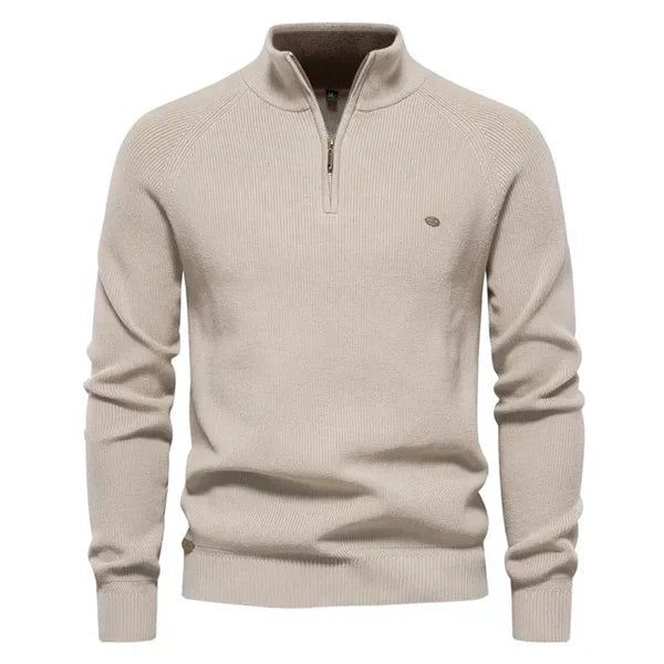 Levoire | Pull zippé élégant Khaki