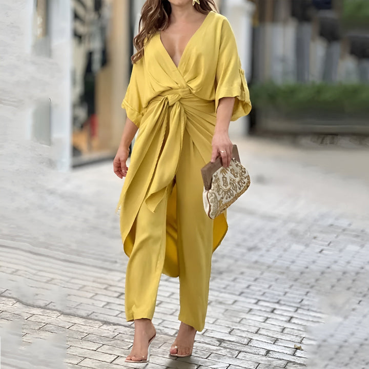 Levoire | Combinaison Élégante Pour Femmes Jaune