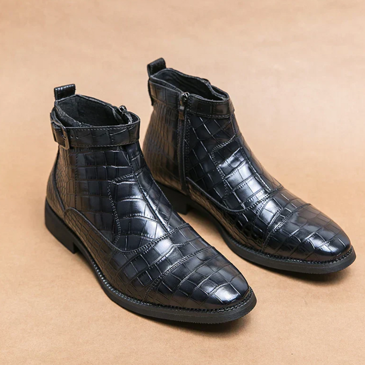 Levoire | Bottines Élégantes Pour - Hommes - Fermeture À Glissière Noir