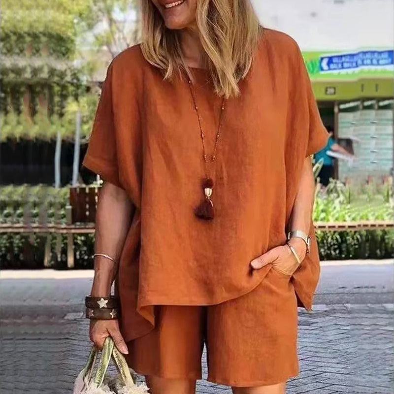 Levoire | Ensemble de t-shirts décontractés élégants Orange
