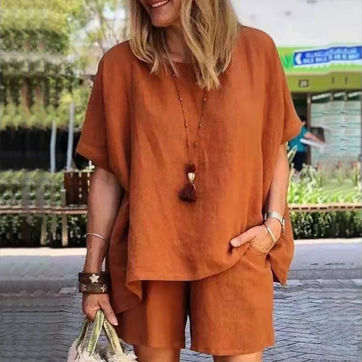 Levoire | Ensemble de t-shirts décontractés élégants Orange
