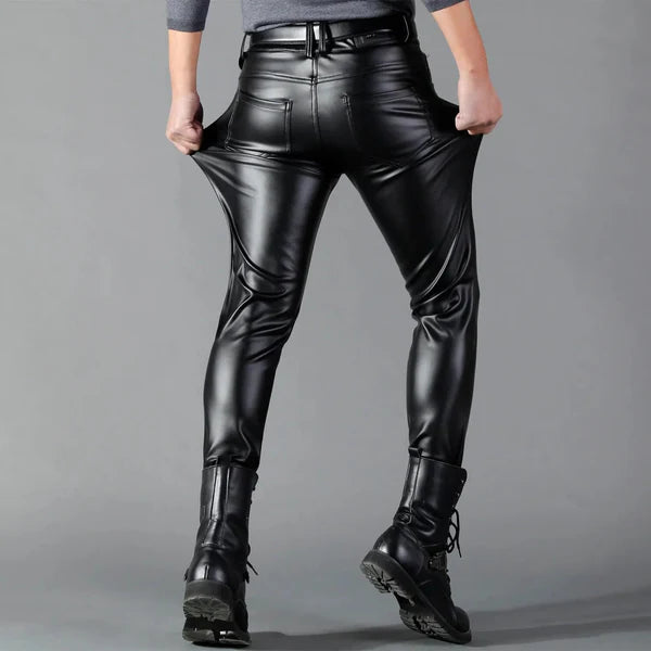 Levoire | Pantalon en cuir vintage pour hommes coupe confortable