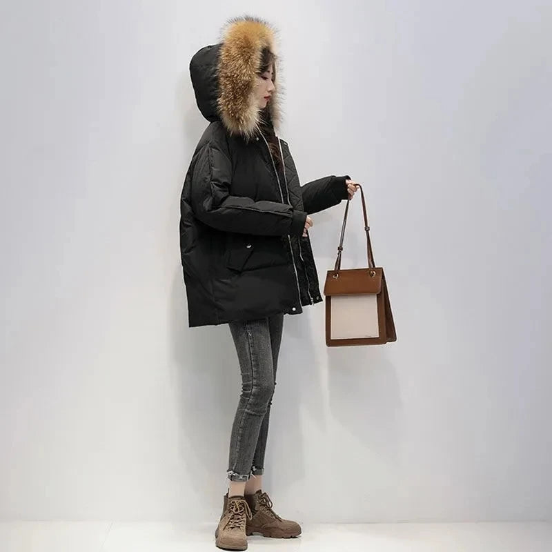 Levoire | Manteau d'hiver chaud avec fausse fourrure