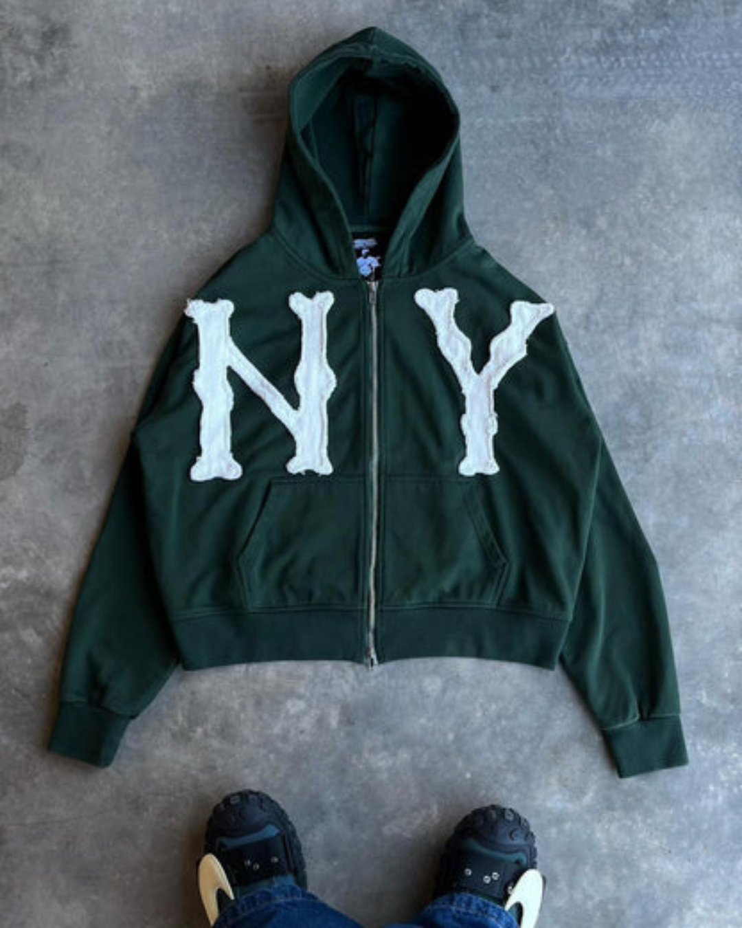 Levoire | Unisexe femmes et hommes gilet full zip sweat à capuche veste cardigan avec fermeture éclair Vert