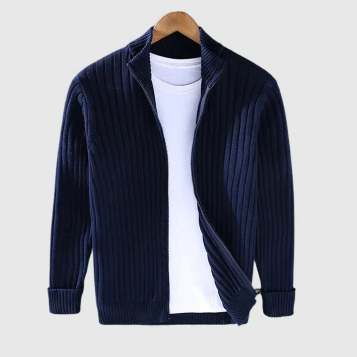 Levoire | Veste tricotée pour hommes chaude Marine