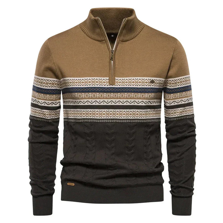 Levoire | Pull de haute qualité avec motifs rétro Braun
