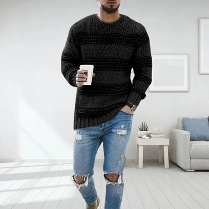 Levoire | Pull en tricot pour hommes Noir