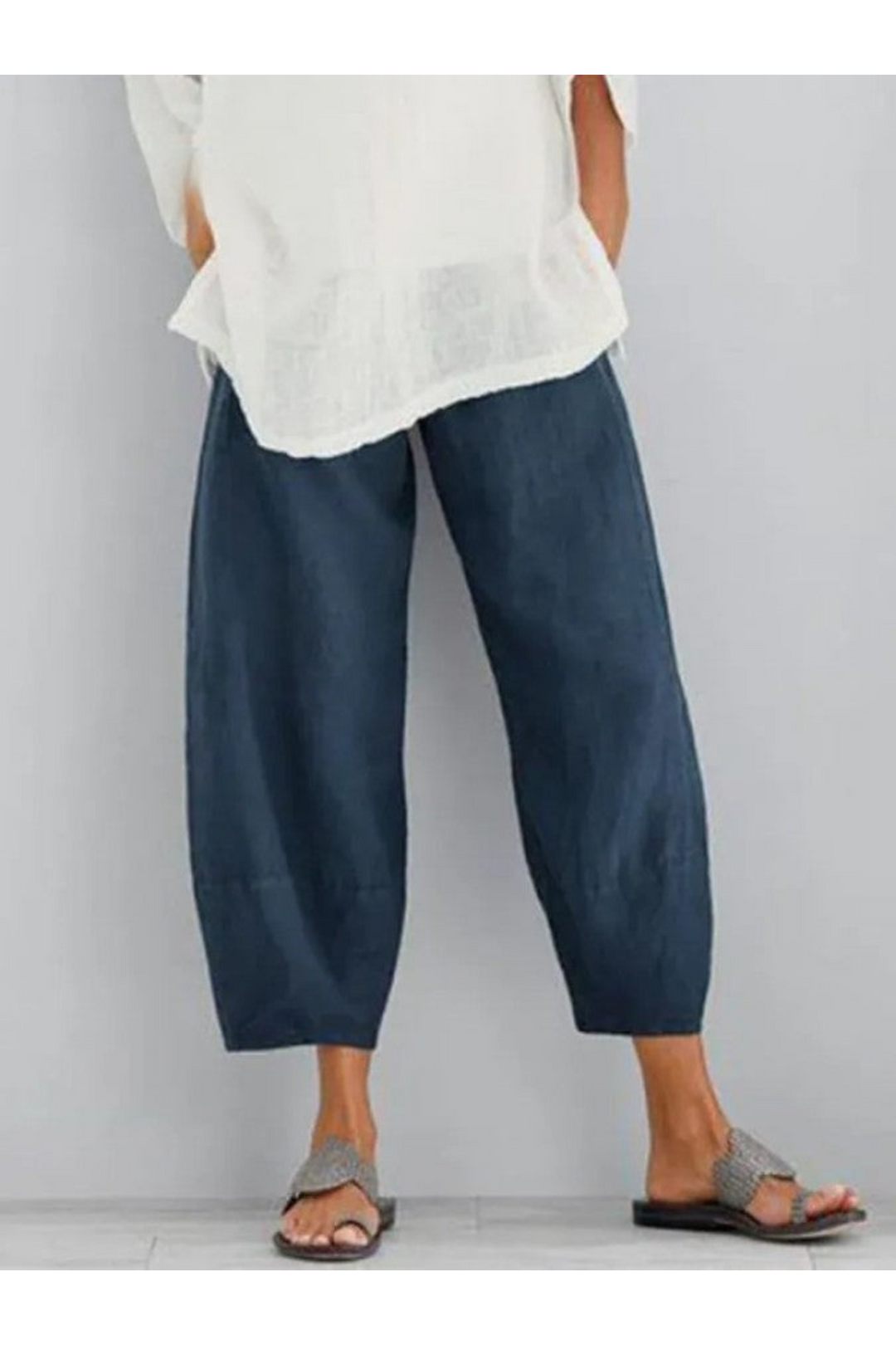 Levoire | Pantalon Confortable FR Femmes FR Le Look Détendu Bleu foncé