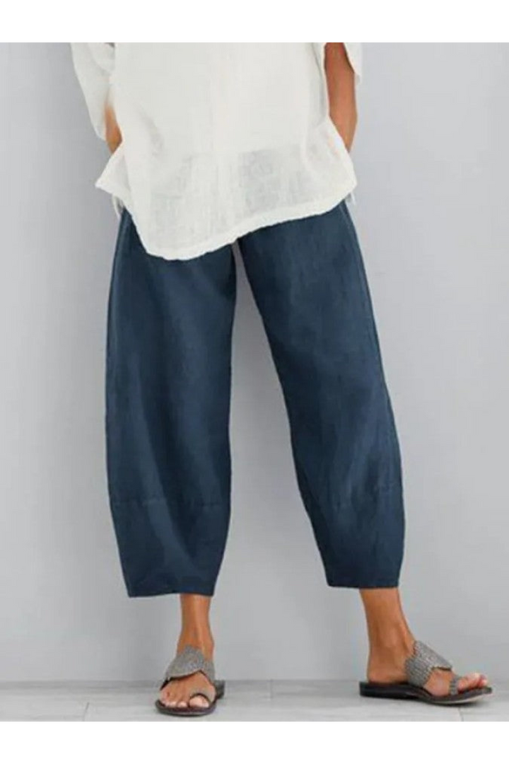 Levoire | Pantalon Confortable FR Femmes FR Le Look Détendu Bleu foncé