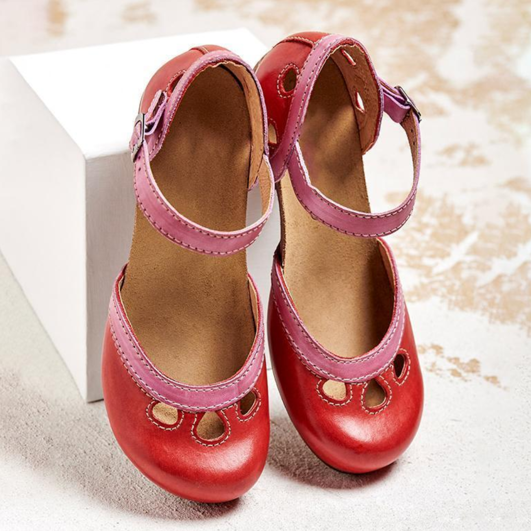 Levoire | Chaussures À Levoire | Talons Découpés À Lanières Réglables Pour - Femmes - Confortable Rouge