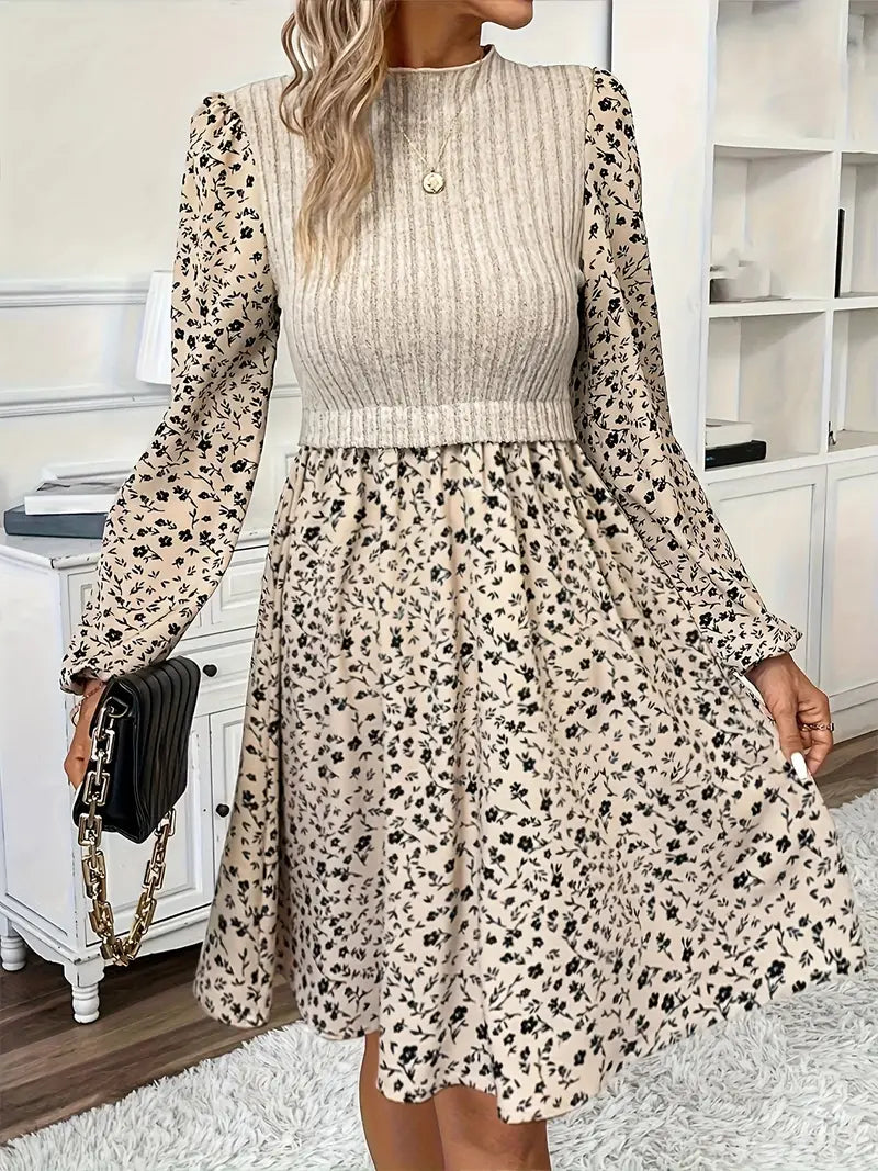 Levoire | Robe Avec Motif Floral Et Manches Longues