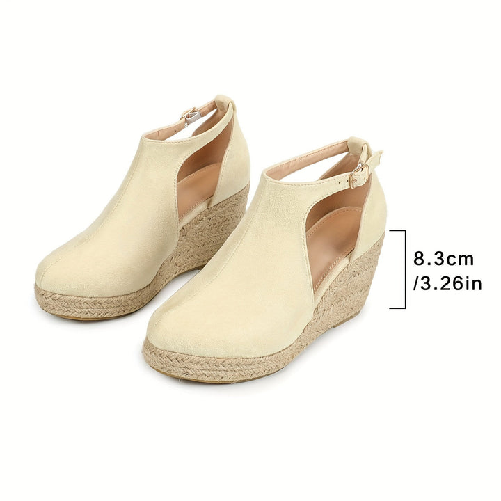 Levoire | Élégant Femmes Espadrilles À Talon Haut Et Boucles