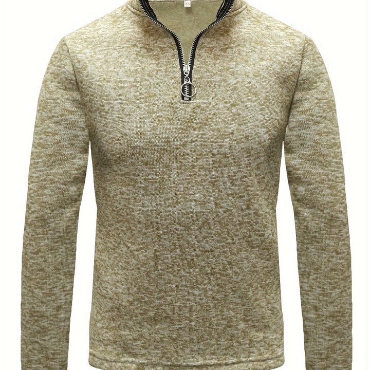 Levoire | Hoodie Pour Hommes À Demi-Zip Couleur kaki