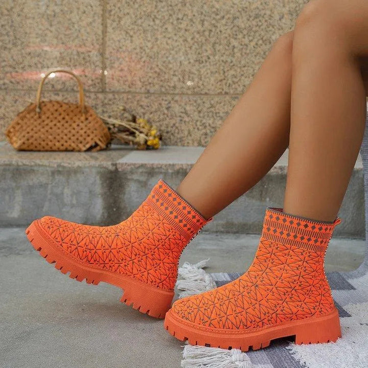 Levoire | Bottes Courtes Femme de Loisirs Orange