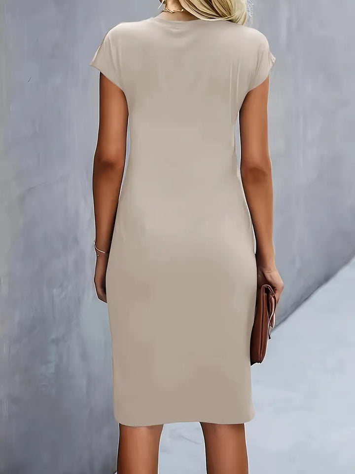 Levoire | Robe Unie Avec Encolure Ronde Et Encolure Ronde