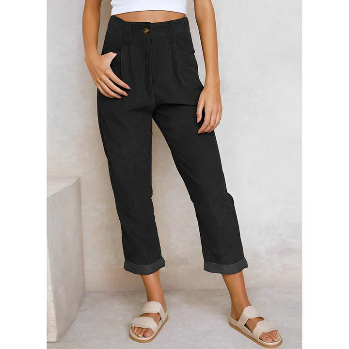 Levoire | Pantalon En Velours À La Mode Noir