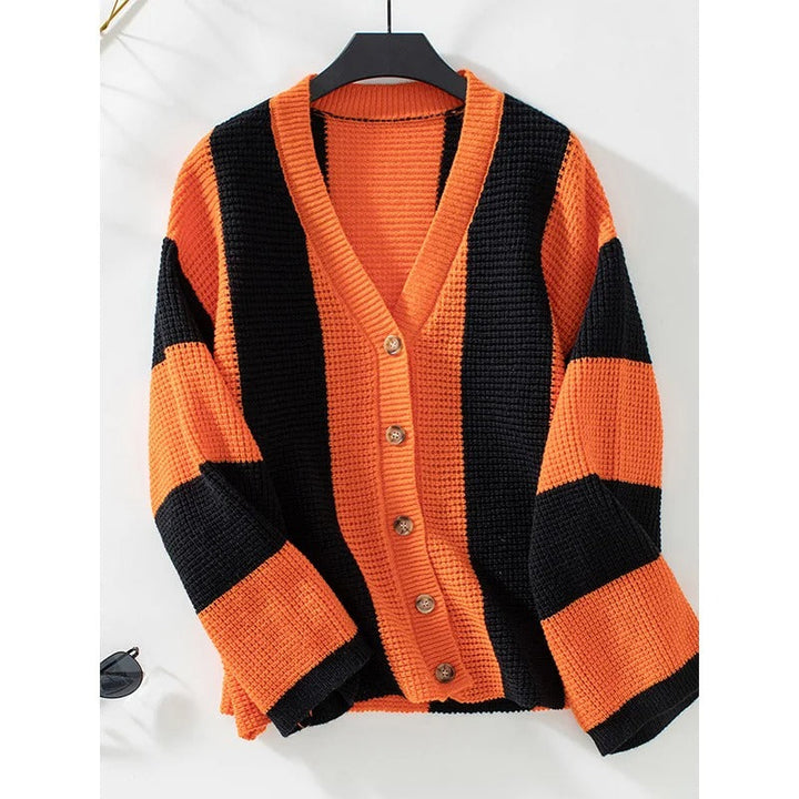 Levoire | Robe En Tricot Rayée Élégante Rostrot