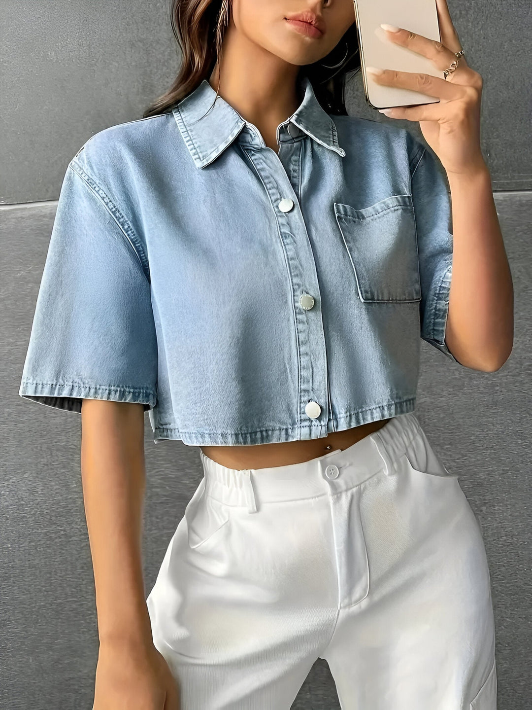 Levoire | Chemise En Denim Bleu Clair Bleu ciel