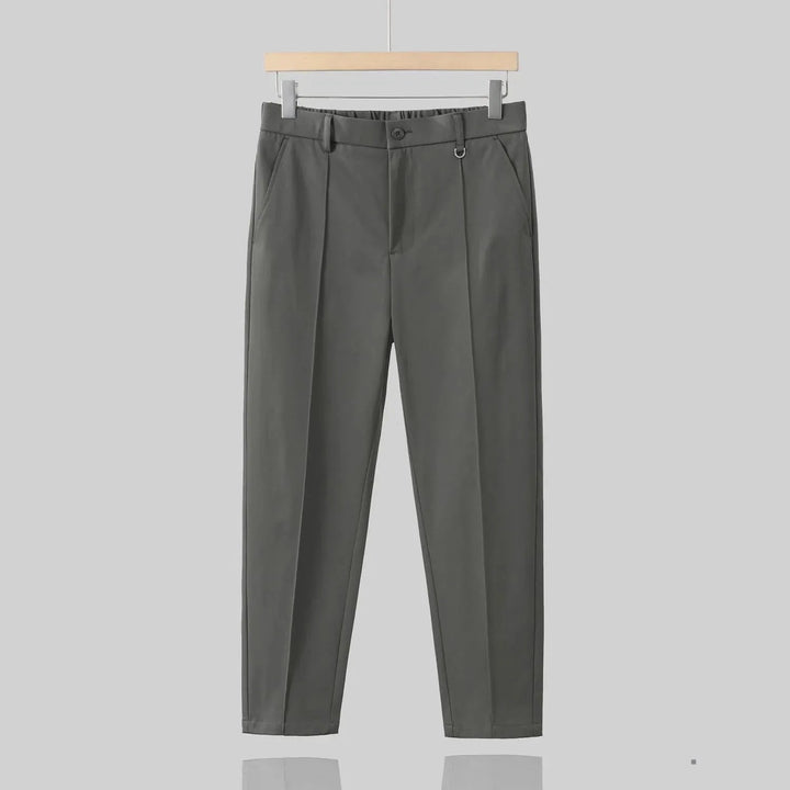 Levoire | Pantalon simple, sans plis, de couleur uniforme Gris