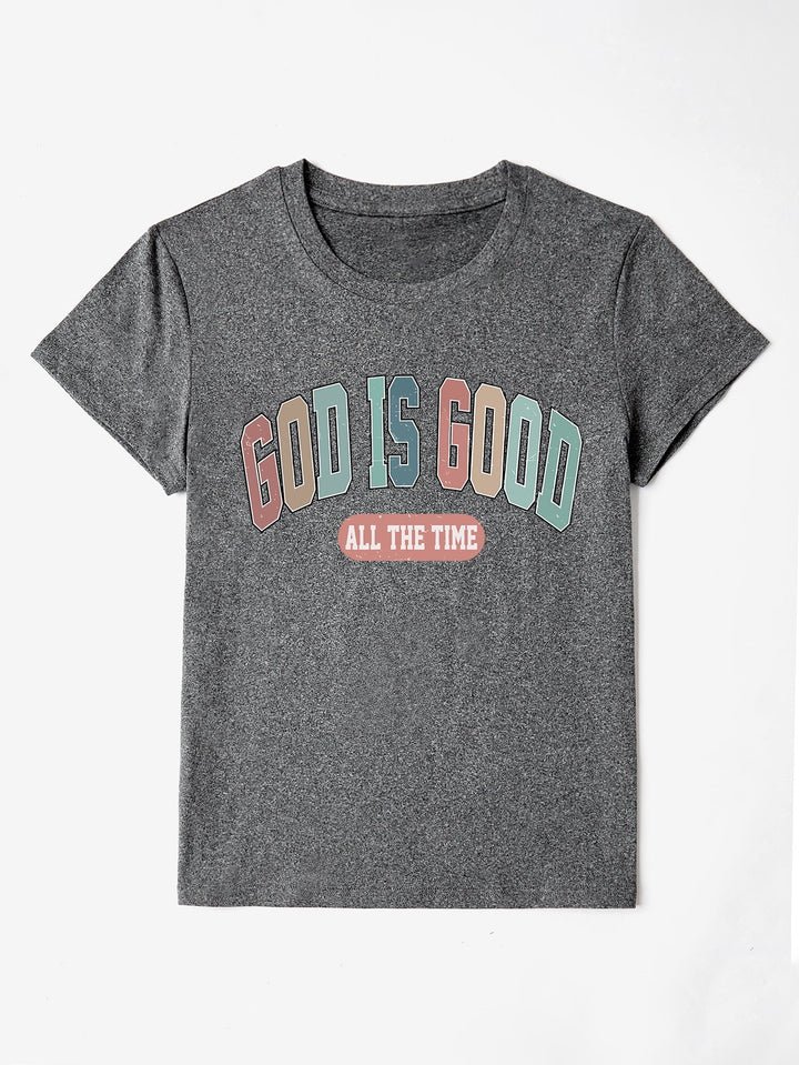Levoire | GOTT EST SI TOUJOURS T-shirt à col rond Gris foncé