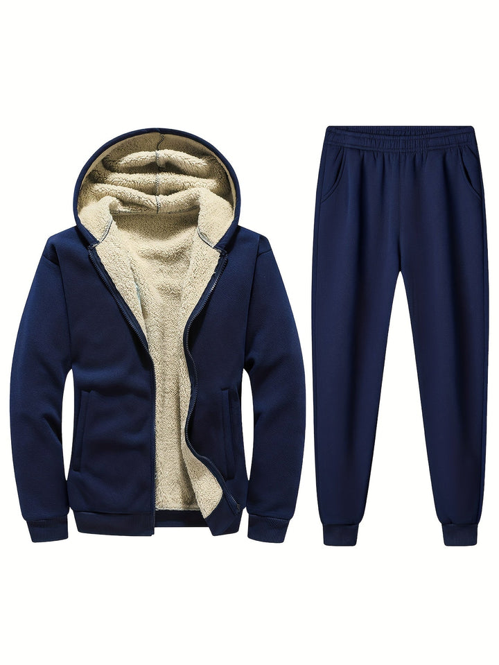 Levoire | Sweat À Capuche À Manches Longues Veste Entraînement Survêtement Pantalons D'Entraînement Bleu