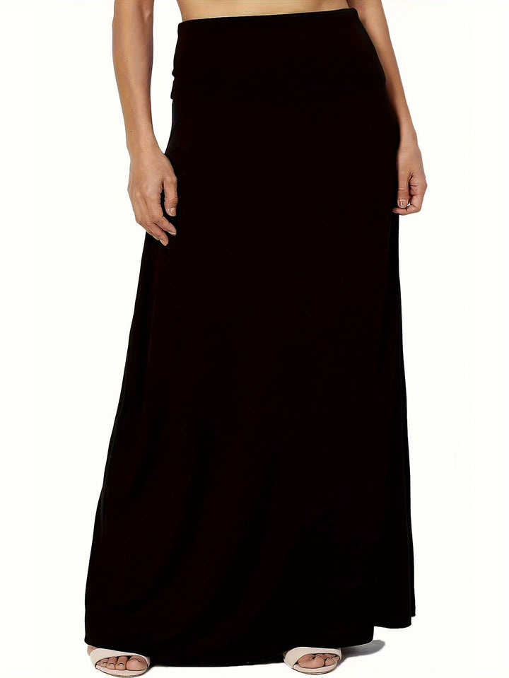 Levoire | Jupe Maxi Multicolore À Taille Haute Noir