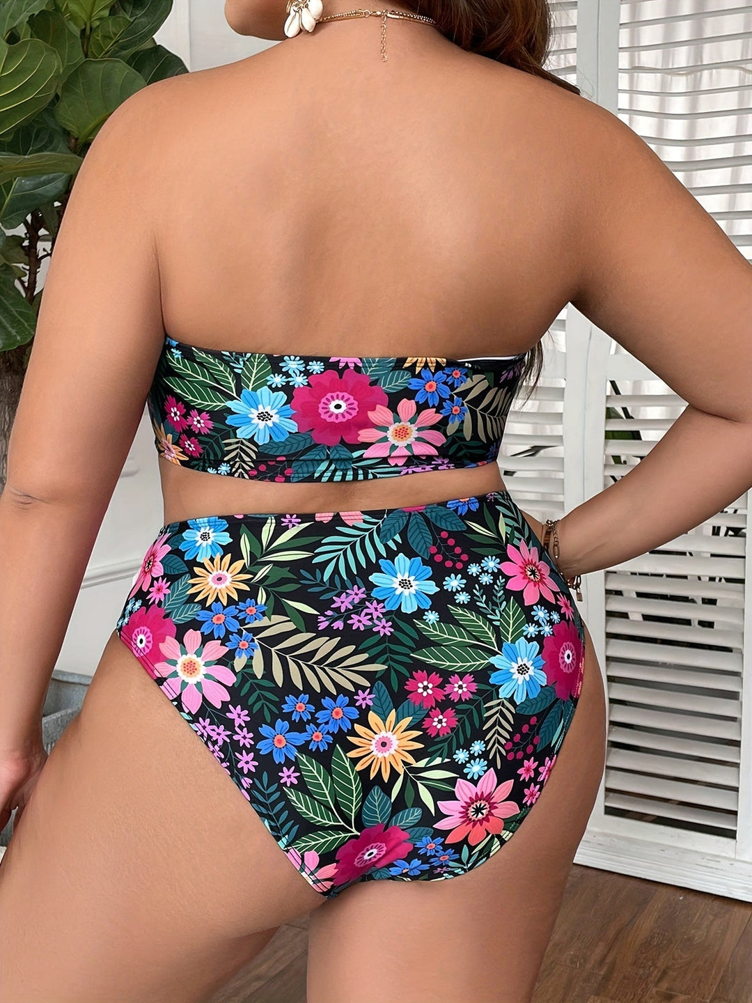Levoire | Plus Size Tropical Bikini Set
