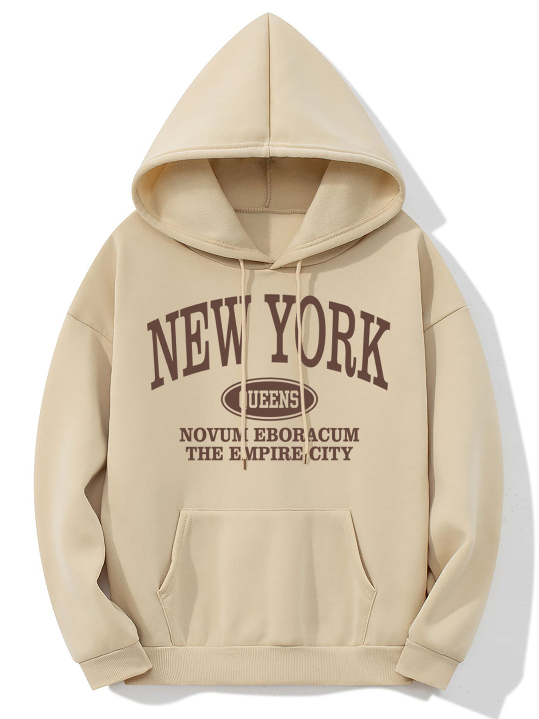 Levoire | Sweat À Capuche Avec Impression D'Imprimerie De New York Et Poche Kangourou Abricot