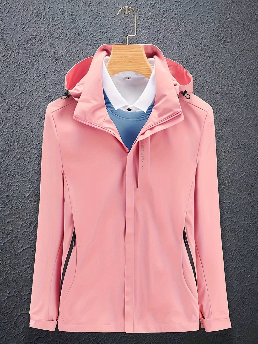 Levoire | Coupe-Vent Et Résistant À L'Eau Softshell Veste D'Extérieur Rose clair-Gris