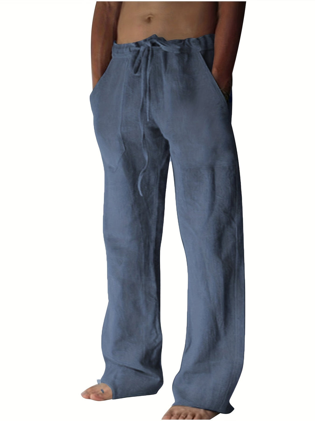 Levoire | Grande Taille Pantalons En Coton Pour Hommes De Loisirs Bleu ciel profond