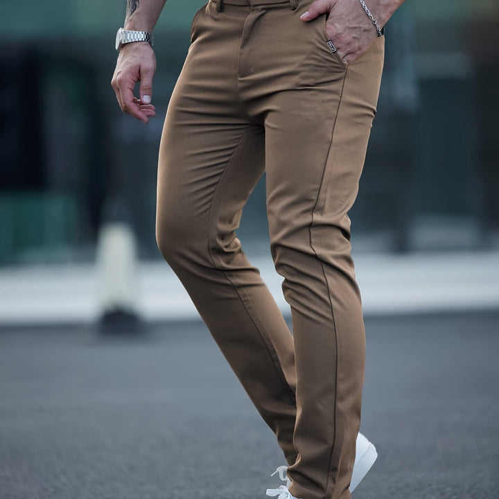 Levoire | Vêtements De Plein Air Pour Hommes De Loisirs Pantalon Uni Chameau