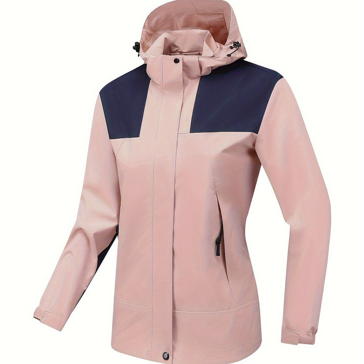 Levoire | Veste De Randonnée Imperméable Pour Femmes Avec Capuche La couleur de Rosan