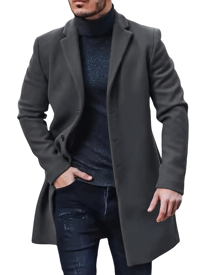 Levoire | Manteau Trench Pour Hommes Élégant Gris foncé