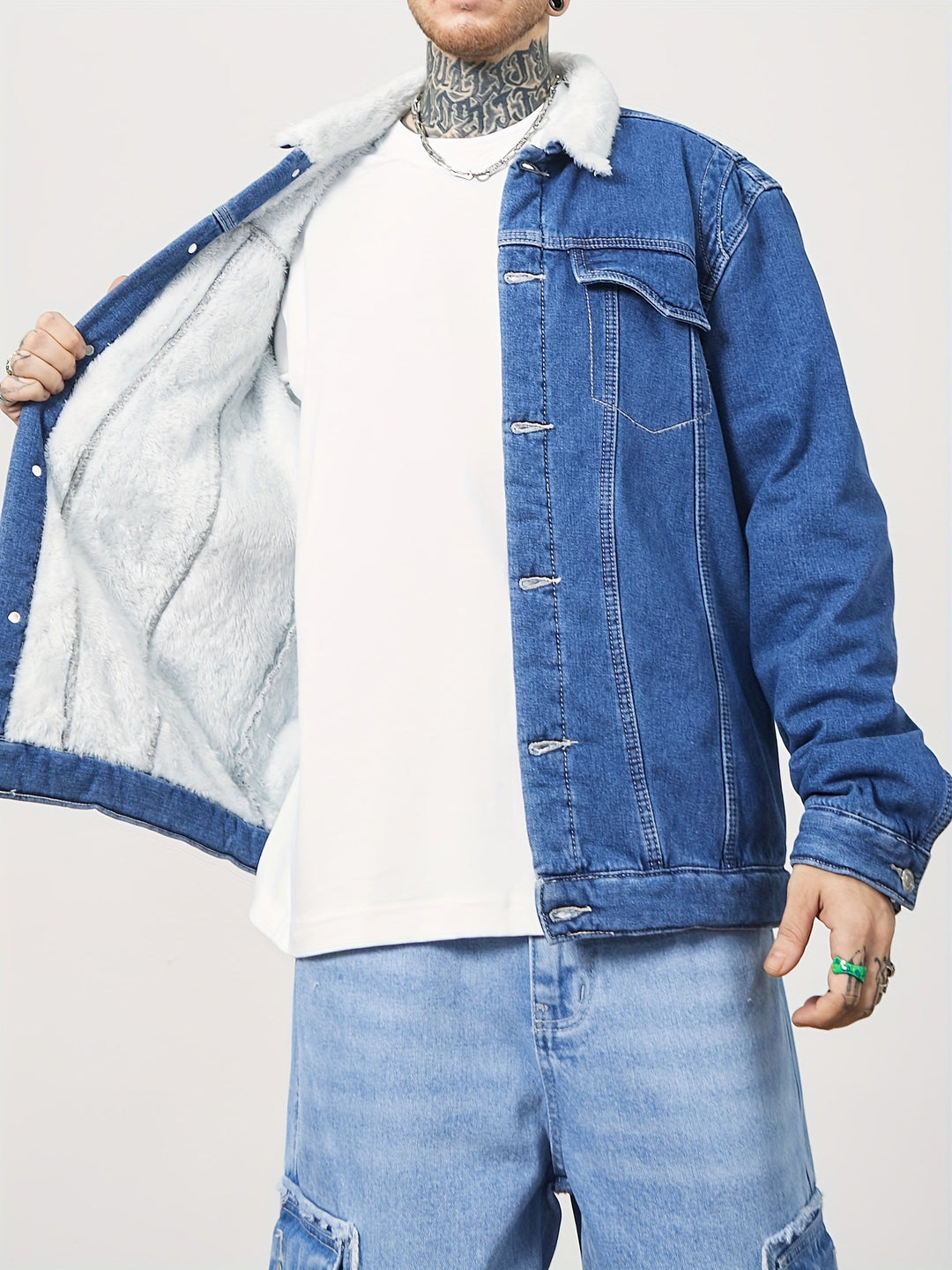Levoire | Veste En Jean Doublée Avec Boutons