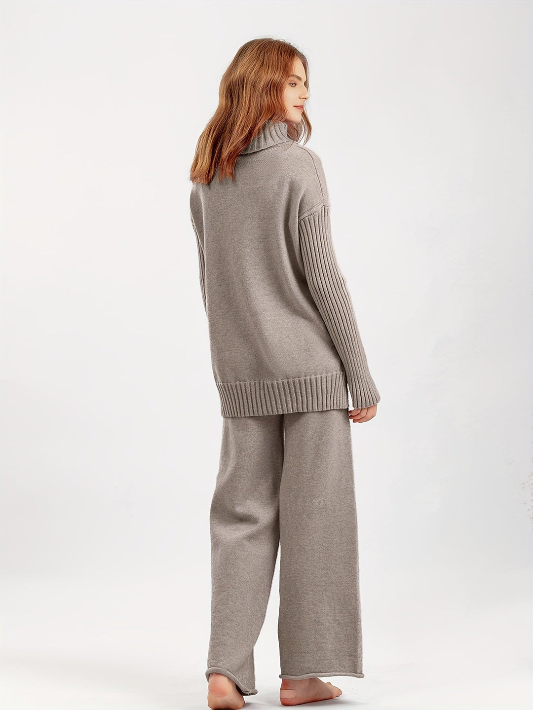 Levoire | Pull À Manches Longues Pantalons Larges Ensemble Tricoté À Deux Pièces