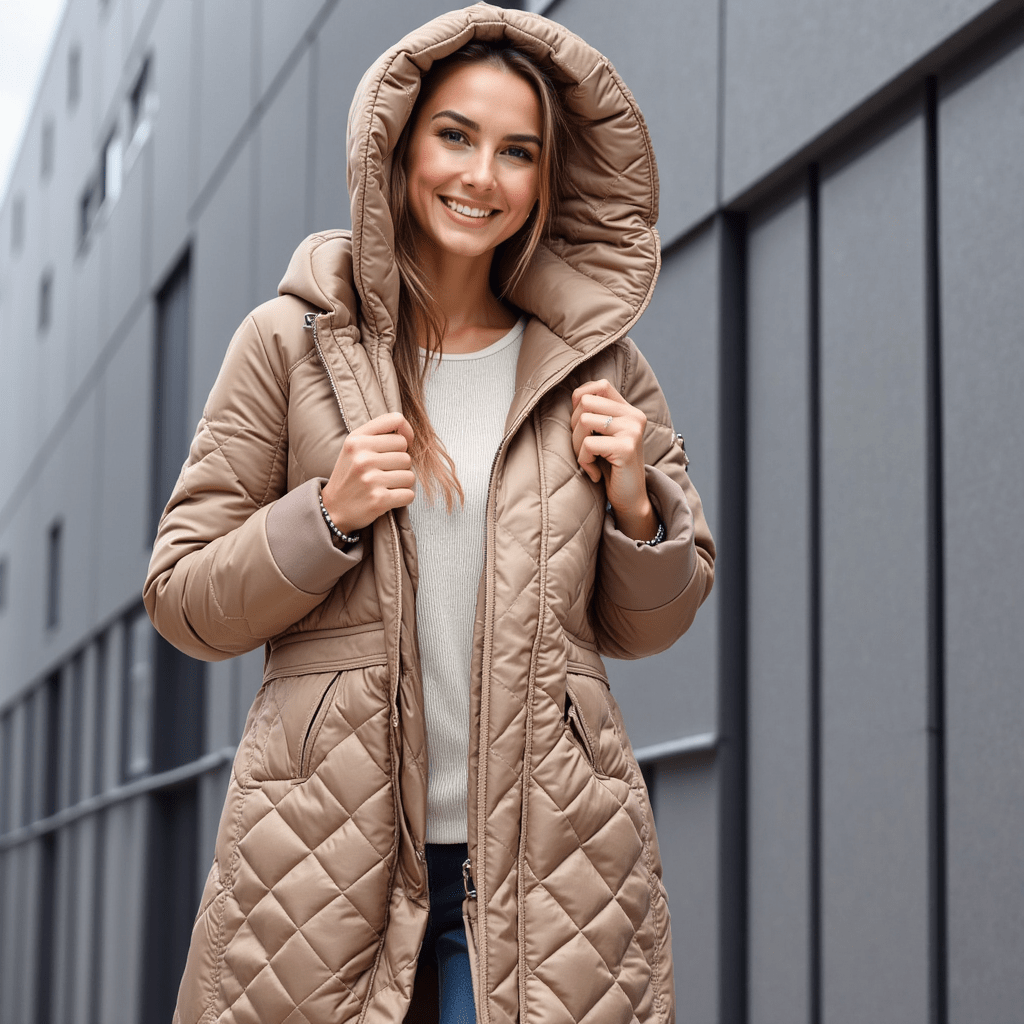 Levoire | Manteau Zip Capuche Populaire Moment Braun