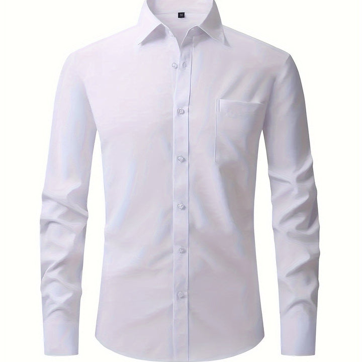 Levoire | Chemise Pour Homme Unie Avec Col Retourné