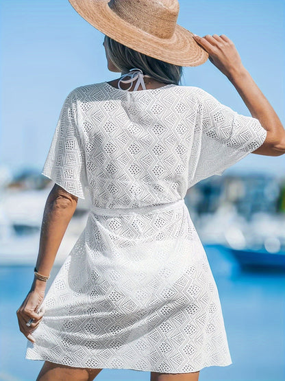 Levoire | Robe blanche avec cordon de serrage