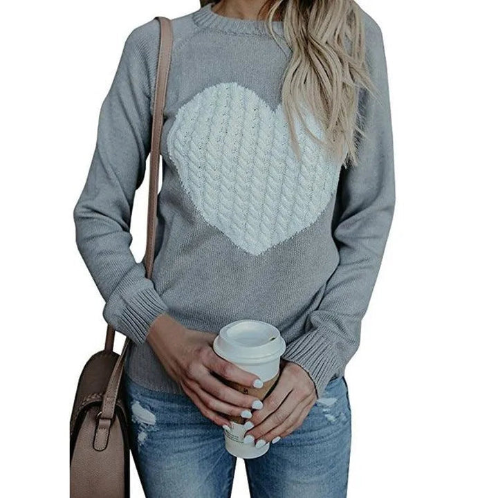Levoire | tricot imprimé avec coeur Gris