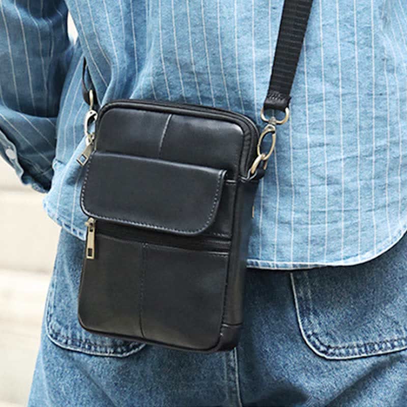 Levoire | Petit Sac À Bandoulière En Cuir Véritable Pour Hommes