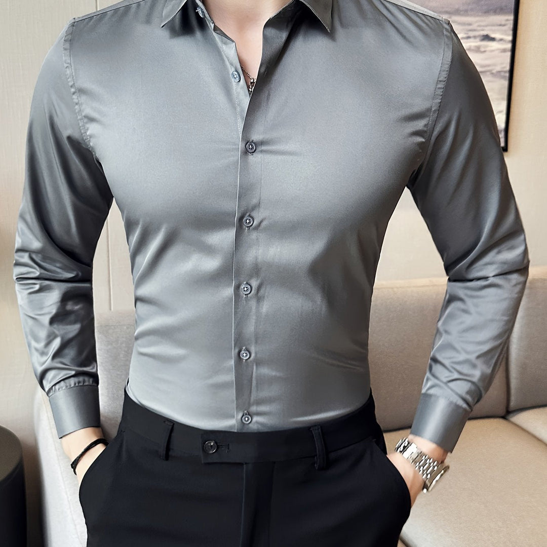 Levoire | Classique Uni Manches Longues Chemise