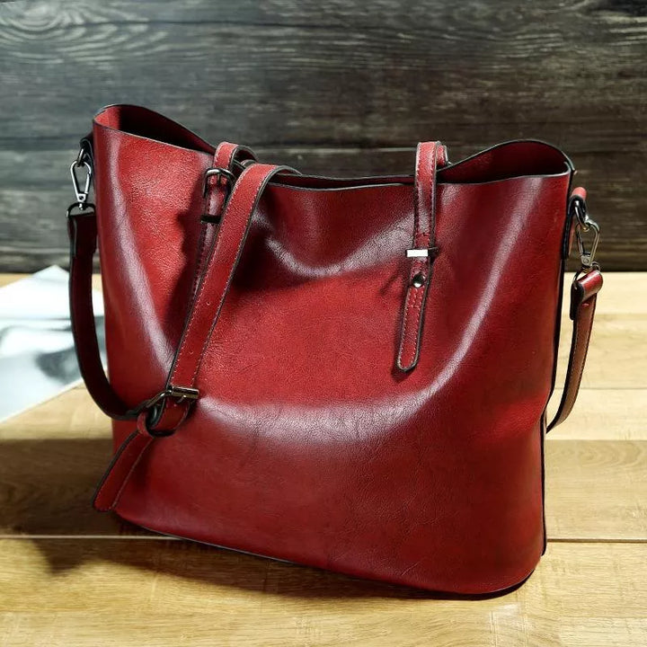 Levoire | Sac À Épaule En Cuir Vintage Rot