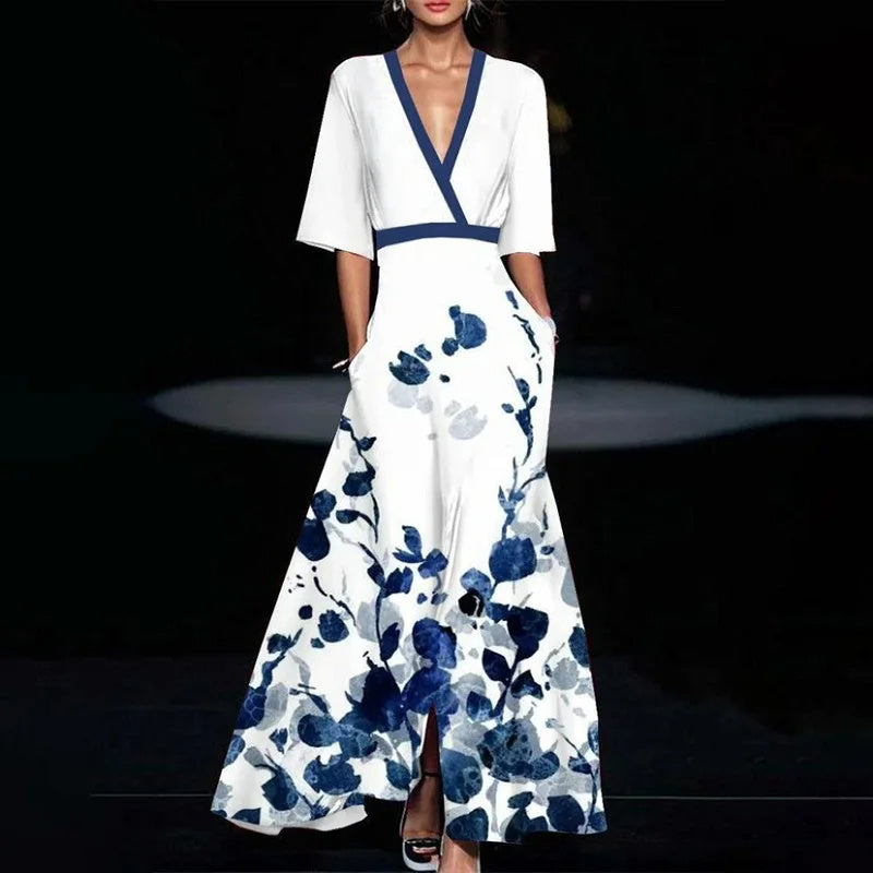 Levoire | Robe Fleuri Avec Une Douce Apparence Et Élégance Blanc