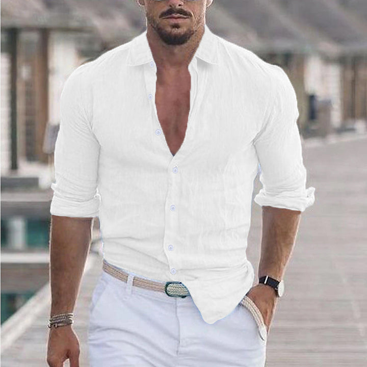 Levoire | Chemise En Lin Pour Hommes blanc