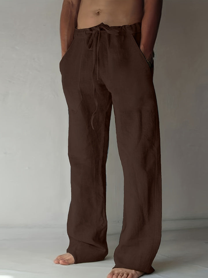 Levoire | Grande Taille Pantalons En Coton Pour Hommes De Loisirs Brun foncé