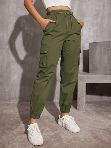 Levoire | Pantalons Cargo Taille Haute Uni